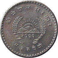 Nepal 1954 1-Rupee Coin • King Tribhuvan Shah • UNC - Nepal