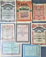 Lot Van 8 Verschillende Spoorwegaandelen - Spoorwegen En Trams