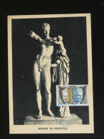 Carte Maximum Card Hermes De Praxitele Timbre De Service Unesco 1961 (1) - Mythology