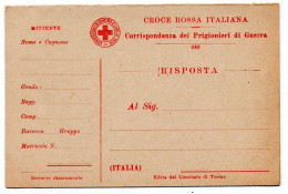 Croix Rouge Italienne. Correspondance Des Prisonniers De Guerre. Carnet De 2 Cartes - Red Cross