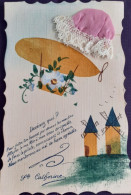 Wb .CARTE STE CATHERINE JOLI COIFFE BRODEE PEINTE A LA MAIN  SCAN R.V. - St. Catherine