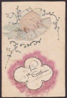 CPA Sainte Catherine Bonnet Tissu Soie Dentelle écrite Hirondelle - St. Catherine