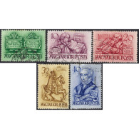 1939, Hungary, 6f+3f-40f+20f, Michel #616-#620, Raster Grid, Wmk, P12:12¼, Used - Gebraucht