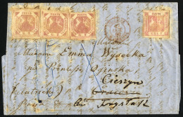 Cover 1860, Lettera Da Casamicciola D'Ischia Il 20.10 Per Cracovia (Polonia) Riindirizzata Per Frysztak Affrancata Con 1 - Naples