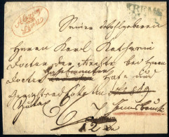 Cover Krems 1846, Kompletter Faltbrief Vom 11.1.1846 über Linz Nach Innsbruck, Blauer Langstempel "KREMS / 11 Jan.", Lin - Other & Unclassified