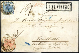 Cover 1853, Eingeschriebener Brief Von Wien Am 19.5. Via Nürnberg Nach Neuthal (Schweiz) Frankiert Mit 3 Kr. Rot Und 9 K - Other & Unclassified