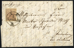 Cover 1850, Brief Von Inzing Am 2.12., Von SILZ Am 4.12. über Dalaas Und Landeck, Frankiert Mit 6 Kr. Braun, ANK 4 HP - Other & Unclassified