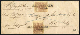 Cover 1852, Brief Von Baranyavar (Müller IL-I 40 Punkte) Nach Coppet (Schweiz) Frankiert Mit Zwei 6 Kr. Rostbraun Type I - Other & Unclassified