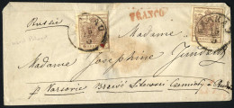 Cover 1854, Damenbriefchen Von Krakau Am 15.3. über Warschau Nach Rudnica, Frankiert Mit Zwei 6 Kr. Braun, Nebenstempel  - Other & Unclassified