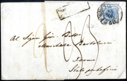Cover 1850, Brief Von Triest Am 18.11. Nach Fermo (Kirchenstaat) Frankiert Mit 9 Kr. Blau Handpapier Bis Zur Grenze, Neb - Other & Unclassified