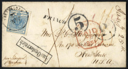 Cover 1851, Brief Vom 27.1.1851 Von Freywaldau über Neisse (27.1.). Aachen (Stempel "P") Und London (1.2.) Via Liverpool - Other & Unclassified