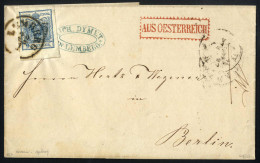 Cover 1854, Zwei Briefe Nach Deutschland Frankiert Mit 9 Kr. Blau Handpapier Je Mit Rotem Nebenstempel "AUS OESTERREICH" - Other & Unclassified