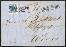 Cover 1855, Brief Der 3. Entfernungsstufe Von Vöcklabruck Am 5.12. Nach Wien Frankiert Mit Einer 9 Kr. Blau, In Wien Mit - Other & Unclassified