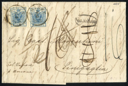 Cover 1856, Brief Der 2. Gewichtsstufe Vom 3.6.1856 Von Triest Mit Dem österr. Lloyd über Ancona Nach Senigallia, Franki - Other & Unclassified