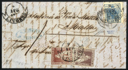Cover 1857, Briefvorderseite Aus Triest Am 8.4. über Livorno Nach Malta, Frankiert Mit 9 Kr. Blau Und 1 Cr. Und 9 Cr. (T - Other & Unclassified