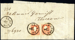 Cover 1858, Drucksache Der 5. Gewichtsstufe Vom 27.2. Nach Zloczow, Frankiert Mit Zwei 5 Kr. Rot Type II, Signiert Ferch - Other & Unclassified