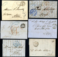 Cover 1850/68, Partie Von 6 Briefen, Davon Drei Von Triest Nach Syra, Athen Und Piräus Und Drei Von Syra, Piräus Und Nau - Other & Unclassified