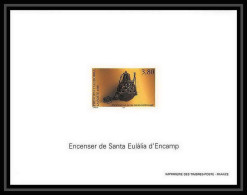 Andorre (Andorra) N°475 Encensoir De Santa Eulalia D'Encamp église Church Non Dentelé ** MNH Imperf Deluxe Proof - Blocks & Kleinbögen