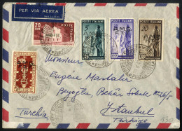 Cover 1949, Lettera Aerea Da Trieste Il 30.6 Per Istambul (Turchia) Affrancata Con Serie Completa E.R.P. Più Altri Due F - Autres & Non Classés