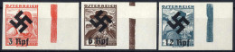 ** 1938, Volkstrachten Mit Hakenkreuzaufdruck, Nicht Zur Ausgabe Gelangte Postfrische Ungezähnte Serie Der 3 Werte, Einh - Other & Unclassified