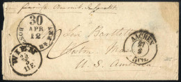 Cover USA 1839/64 Ca. Lot Mit über 20 Unfrankierten Briefen Nach Österreich, Teils Mit Intressanten Taxierungen, Abbildu - Autres - Amérique