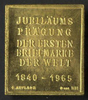 Goldmedaille 1.Briefmarkenjubiläum (4.Auflage), Fein 9,86 Gr., Stfr - Non Classés