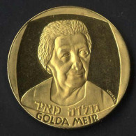 Goldmedaille Golda Meir, Fein 12,6 Gr., Jerusalem, PP - Non Classés