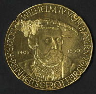 Goldmedaille Wilhelm IV. 1493-1550, Ca.1950, Fein 16,8 Gr., Fassungsspuren, Vzgl - Non Classés