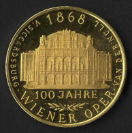 Goldmedaille 100 Jahre Wiener Oper 1868-1968, Fein 14,85 Gr., PP - Non Classés