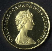100 Dollar Elisabeth II, 1981, Im Originaletui, 15,51 Gr. Feingold - Canada