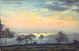 L478 Nigeria Lagos Sunset On The Lagoon Ships Vintage Postcard - Nigeria