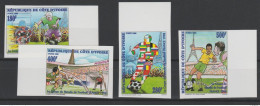 Côte D'Ivoire Ivory Coast 1998 Mi. 1189-1192 IMPERF ND FIFA World Cup Coupe Du Monde WM Football Fußball Soccer France - 1998 – Frankrijk