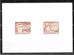 Centrafricaine 1984 Mi. 1069 - 1070 Epreuve D'Artiste Collective Artist Proof Winter Olympic Games Sarajevo JO Olympia - Winter 1984: Sarajevo