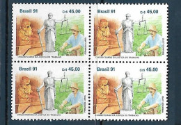 Brasil (Brazil) - 1991 - Block Of 4: 50th Year Of Justice Of Work - Yv 2029 - Neufs