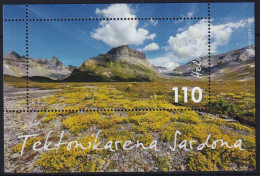 MiNr. 2881 (Block 102) Schweiz 2023, 9. Nov. Blockausgabe: Tektonikarena Sardona - Postfrisch/**/MNH - Montagnes