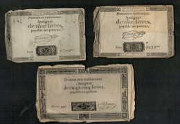 Lot De 5 Assignats - Divers - état Usagé - Assignats