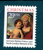 234990352 1993   SCOTT 2790 (XX) - POSTFRIS MINT NEVER HINGED - CHRISTMAS - MADONNA AND CHILD - BOOKLET STAMP LEFT IMPF. - Ongebruikt