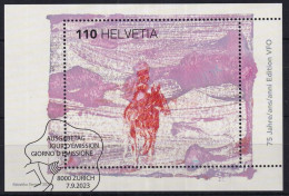 MiNr. 2871 (Block 101) Schweiz 2023, 7. Sept. Blockausgabe: 75 Jahre Verein Für Originalgraphik - Mit ETSS - Blocs & Feuillets