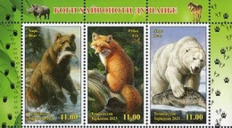 Tajikistan 2023. Fauna. Dushanbe ZOO. Fox. Bears. MNH - Tadjikistan