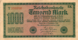 GERMANY -  1000 MARK 1922 -  Wor:P-76b.EK   Filigran - Dornen - 1000 Mark