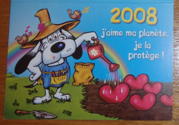 Petit Calendrier Poche 2008 Snoopy Jardin Arrosoir - Caen Rue De Bras - Formato Piccolo : 2001-...