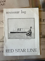 Souvenir Log, SS Lapland, Captain Harvey, 1930, Design By Louis Royon, RED STAR LINE - Andere & Zonder Classificatie