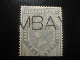 BOMBAY Cancel 4 A Tax INDIA British Colonies Revenue Postage Due Official Fiscal - Autres & Non Classés