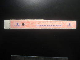 1 Litro Importacion De Licores 5 Centimos Drink Drinks Tax COSTA RICA Revenue Postage Due Official Fiscal - Costa Rica