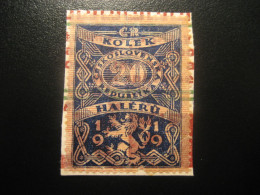 20 Haleru 1919 Kolek On Piece Tax CZECHOSLOVAKIA Revenue Postage Due Official Fiscal - Portomarken
