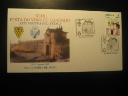 SALVATERRA DE MIO Pontevedra 2008 Vino Do Condado Wine Enology Drink Tu Sello Private Stamp Cancel Cover SPAIN - Vins & Alcools