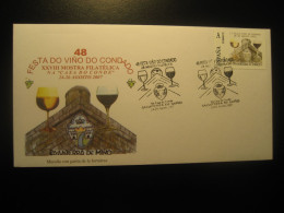 SALVATERRA DE MIO Pontevedra 2007 Vino Do Condado Wine Enology Drink Tu Sello Private Stamp Cancel Cover SPAIN - Vins & Alcools