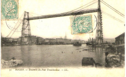 ROUEN-ENSEMBLE DU PONT TRANSBORDEUR-EN 1905- - Bridges