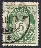 Norwegen, 1893, Mi.-Nr. 55A, Gestempelt - Gebruikt