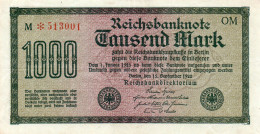 GERMANY -  1000 MARK 1922 -  Wor:P-76g.2.OM, Ros:R-75q.OM   Filigran - : Wellen - 1000 Mark